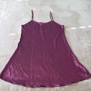 Purple Satin Slip Dress